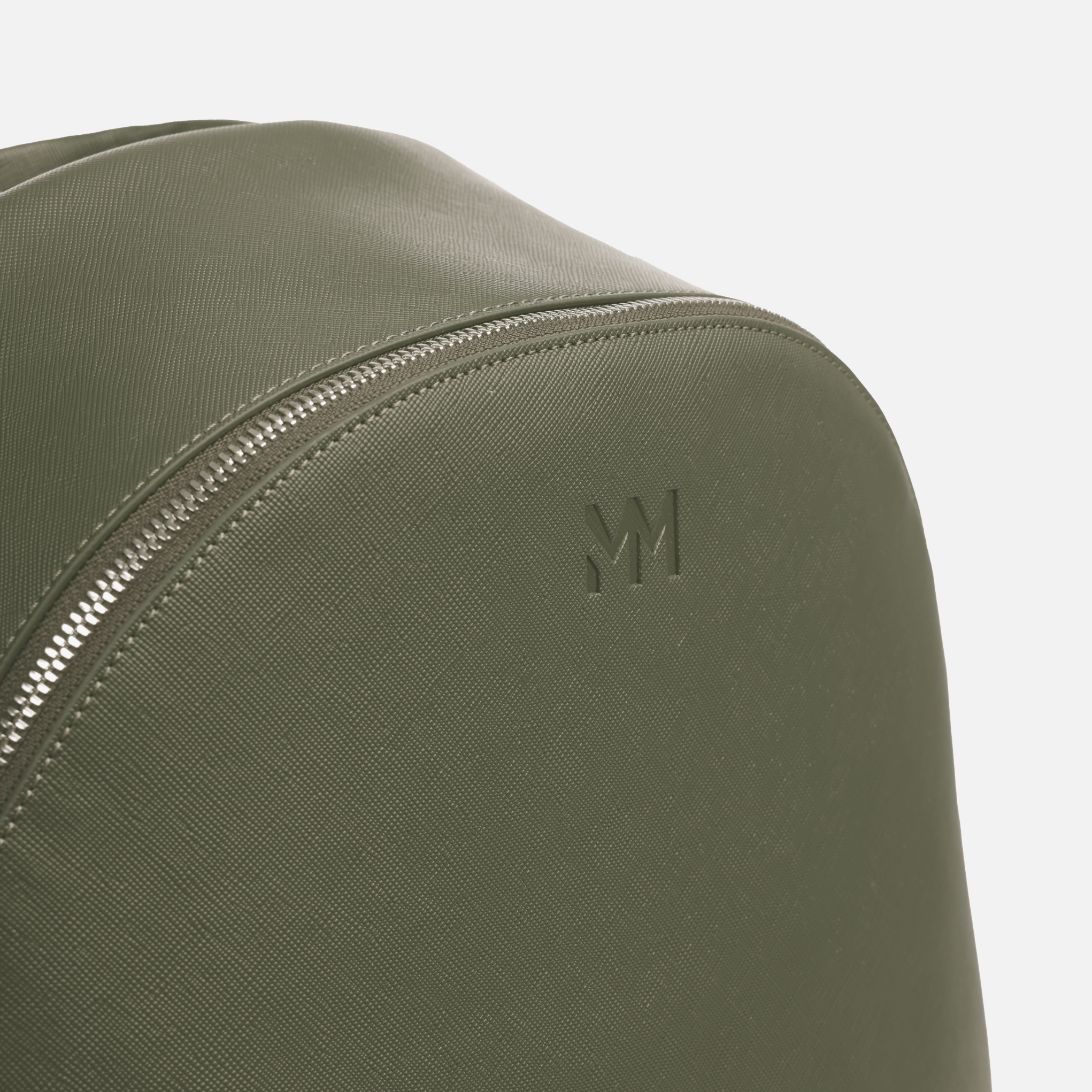MM London Nardo Saffiano Leather Olive Backpack